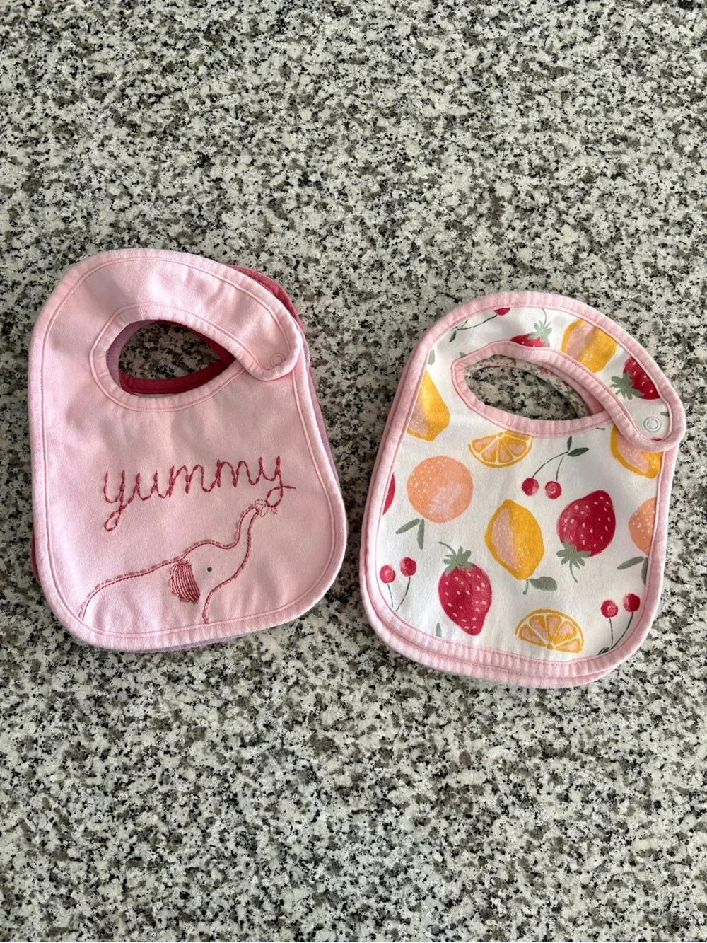 Carter's Child of Mine—Water Resistant Snap Clasp Cotton Baby Bibs (Set of 7)